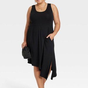 Ava & Viv Sleeveless Asymmetrical Knit Dress PLUS SIZE